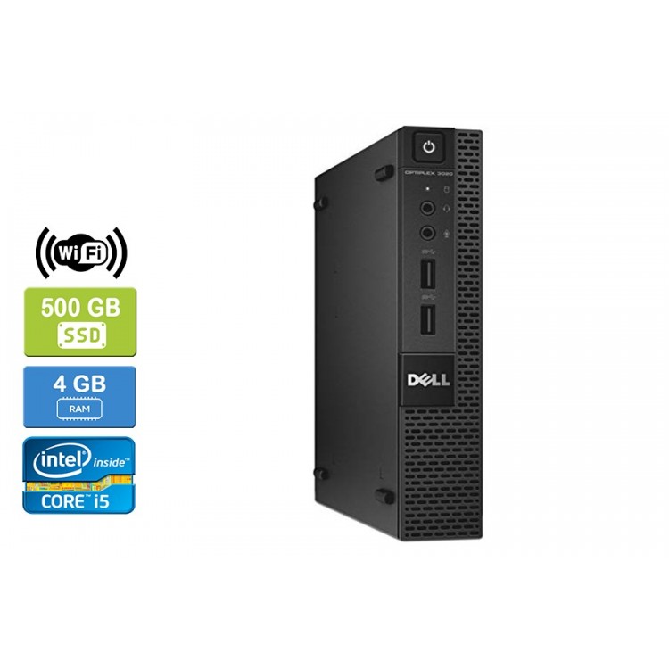 Dell 3020 Micro Intel Core i5-4590T 2.00 GHz 4 GB DDR3 RAM 500GB HDD  Win 10 Pro Wifi  HDMI - Refurbished