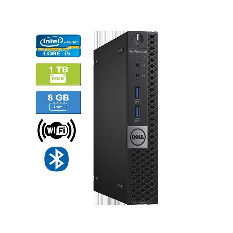 Dell 3040 Micro Intel Core i5-6500T 2.50 GHz 8 GB DDR4 RAM 1TB HDD  Win 10 Pro Wifi Bluetooth HDMI - Refurbished