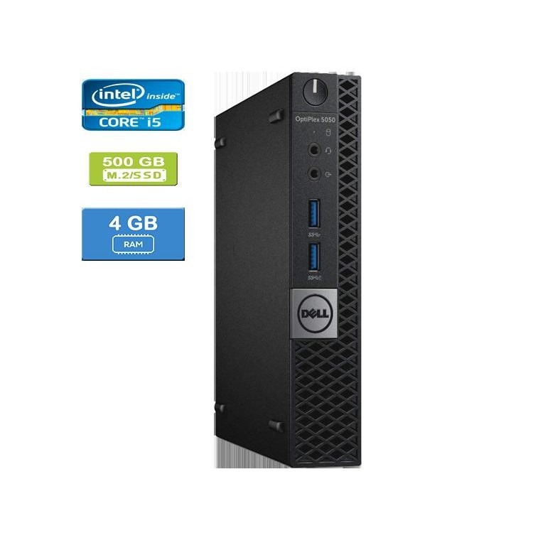 Dell 5050 Micro Intel Core i5-7600T 2.80 GHz 4 GB DDR4 RAM M.2/500GB SSD  Win 10 Pro   HDMI - Refurbished