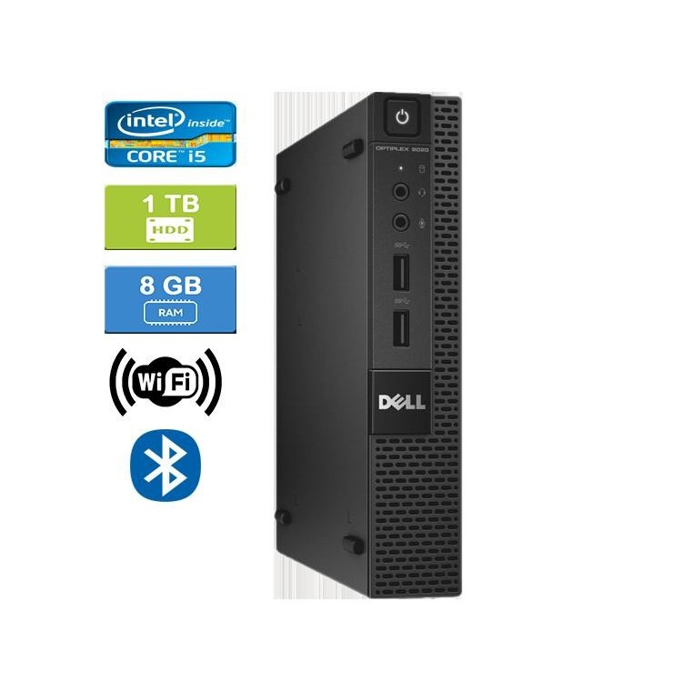 Dell 9020 Micro Intel Core i5-4590T 2.00 GHz 8 GB DDR3 RAM 1TB HDD  Win 10 Pro Wifi Bluetooth - Refurbished