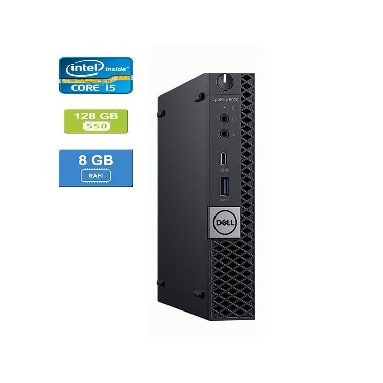 Dell 5070 Micro Intel Core i5-9500T 2.20 GHz 8 GB DDR4 RAM 128GB SSD  Win 10 Pro - Refurbished