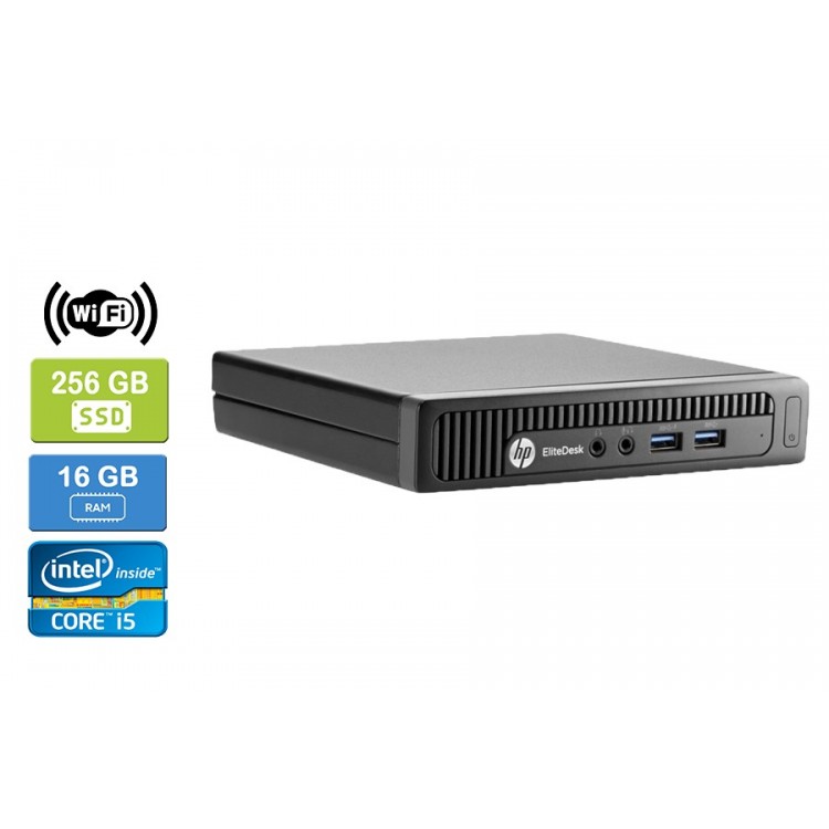 hp 800 G1 Mini Intel Core i5-4570T 2.90 GHz 16 GB DDR3 RAM 256GB SSD  Win 10 Pro Wifi - Refurbished