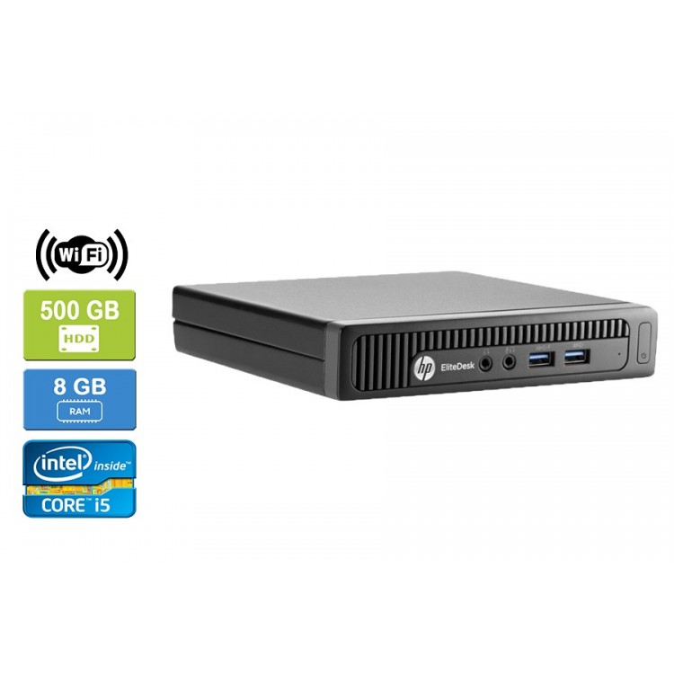 hp 800 G1 Mini Intel Core i5-4590T 2.00 GHz 8 GB DDR3 RAM 500GB HDD  Win 10 Pro Wifi - Refurbished