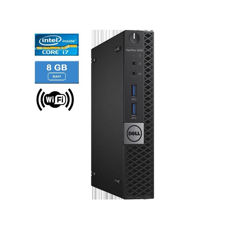 Dell 3040 Micro Intel Core i7-6700 3.40 GHz 8 GB DDR4 RAM 128GB SSD DVD Win 10 Pro Wifi  HDMI - Refurbished