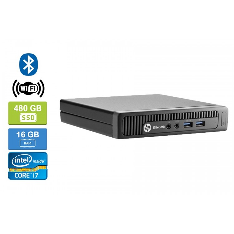 hp 800 G1 Mini Intel Core i7-4770S 3.10 GHz 16 GB DDR3 RAM 480GB SSD  Win 10 Home Wifi Bluetooth - Refurbished