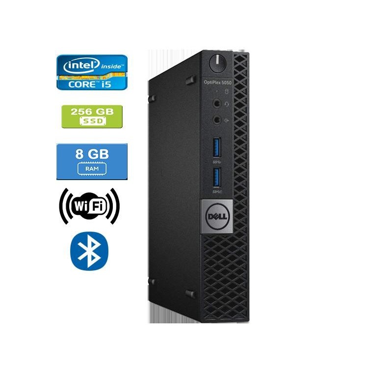 Dell 5050 Micro Intel Core i5-7600T 2.80 GHz 8 GB DDR4 RAM 256GB SSD  Win 10 Pro Wifi Bluetooth - Refurbished