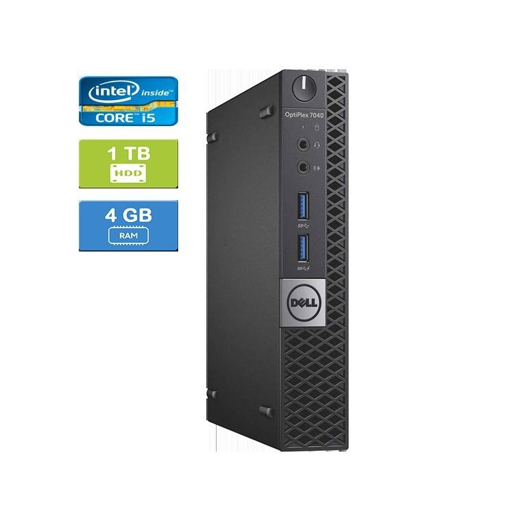 Dell 7040 Micro Intel Core i5-6500T 2.50 GHz 8 GB DDR4 RAM 1TB HDD  Win 10 Pro - Refurbished